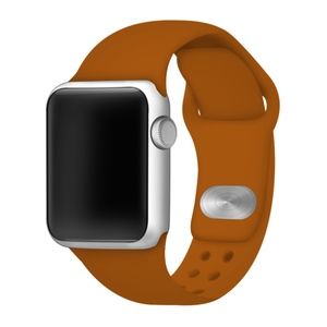 Apple Compatible Silicone Burnt Orange Watchband